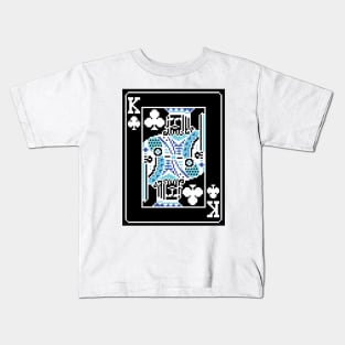 King of Clubs Pixel Art Bright Negative Mode Kids T-Shirt